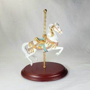 Vintage Franklin Mint Carousel Magic Porcelain Horse Figurine 1987 Lynn Lupetti